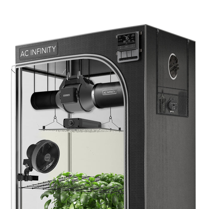 AC Infinity Advance Grow Tent System 3x3 Kit, WiFi Controls Automate Ventilation, Circulation, Full Spectrum LED Grow Light