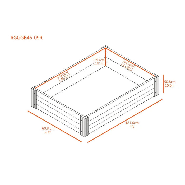 New Age Pet ECOFLEX® Garden Bed – 2x4 Rectangle