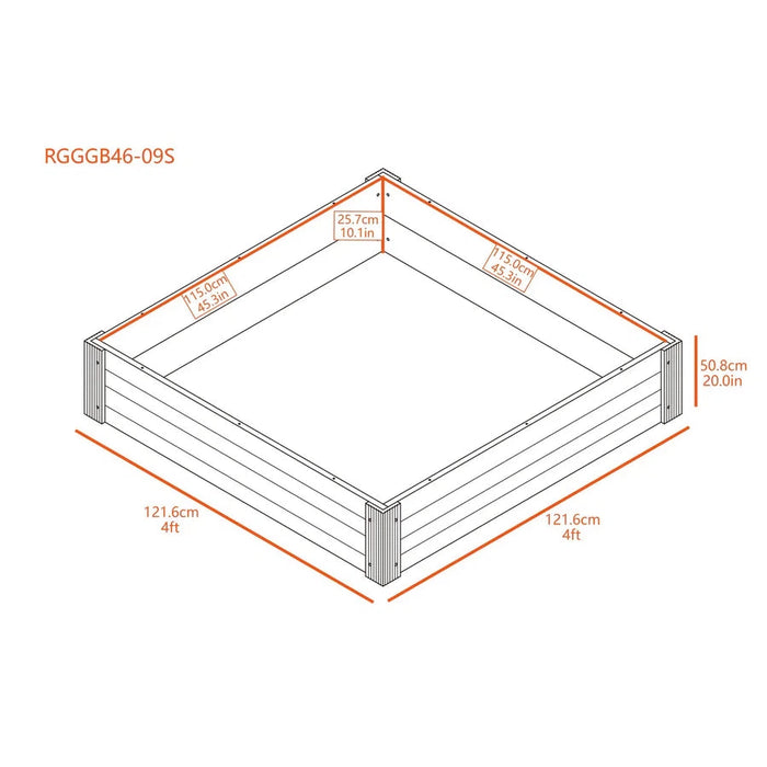 New Age Pet ECOFLEX® Garden Bed – 4x4 Square