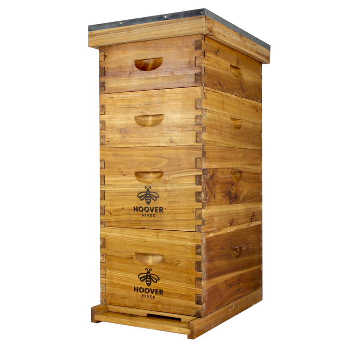 Wax-Coated 8 Frame Beehive - (2)Deeps & (2)Mediums