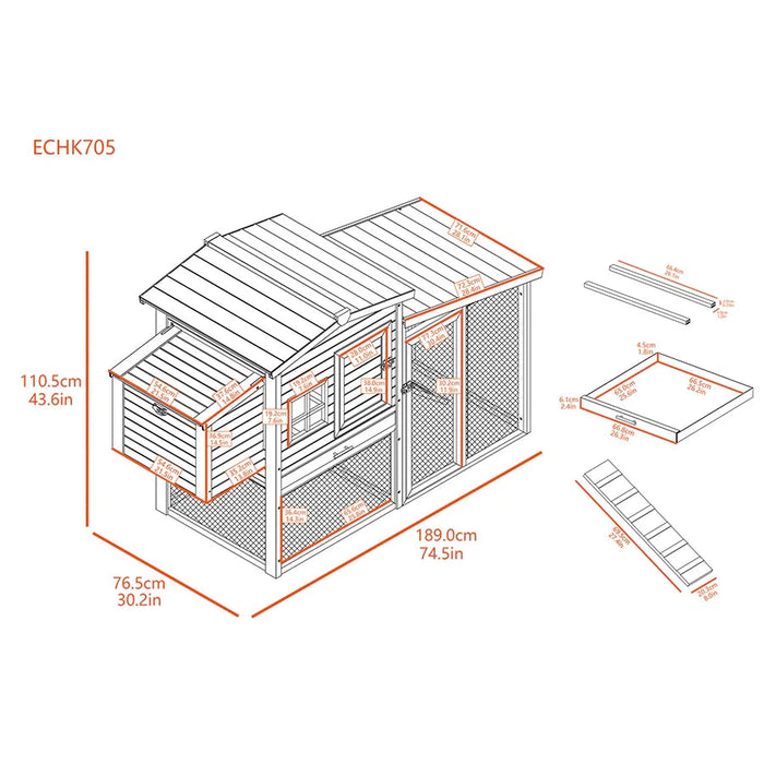 New Age Pet Hampton Chicken Coop with Pen