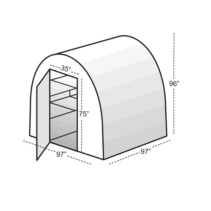 Solexx Gardener's Oasis Greenhouse Kit 8x8